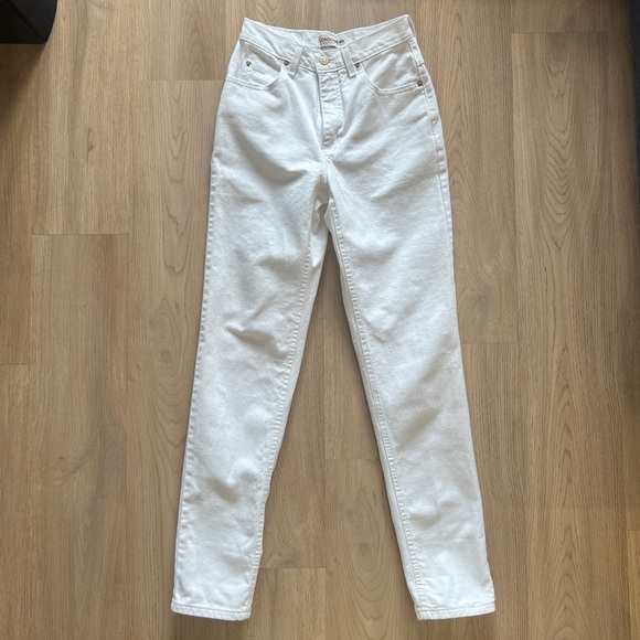 Vintage White 100% Cotton Slim Straight Leg Jeans Sz: 4 (26) - Picture 2 of 12